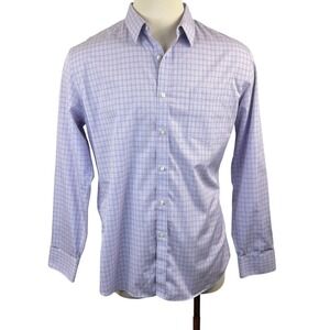J. Crew Thompson‎ Wrinkle Free Dress Shirt XL Mens Purple Plaid Long Sleeve